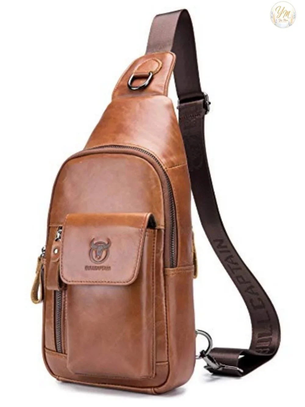 Genuine Leather Crossbody Sling Bag Casual Daypack Travel Hiking